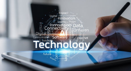 Technology. Internet and technology concept. Business and modern technology.の素材