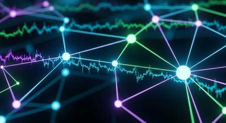 3D rendering of abstract background with connection lines and dots. Network conceptの素材