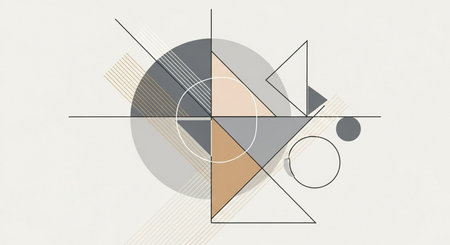 Abstract background with geometric elements. Minimalistic design. Vector illustrationの素材