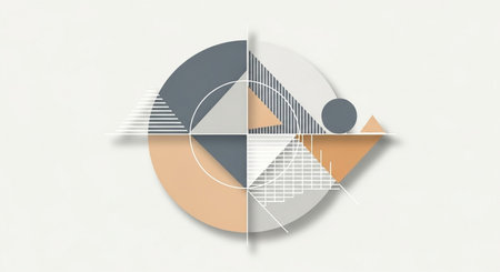 Abstract background with geometric elements. Minimalistic design. Vector illustrationの素材