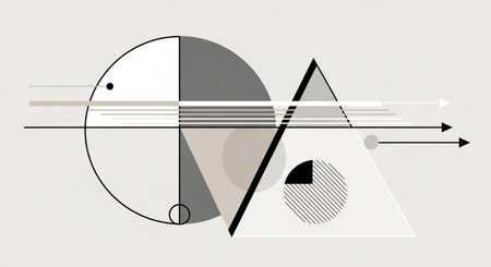 Abstract background with geometric elements. Minimalistic composition. Vector illustrationの素材