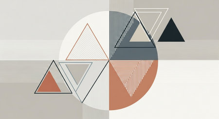 Abstract background with geometric shapes. Minimalistic composition. Vector illustrationの素材