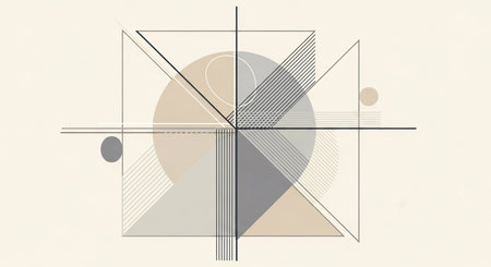 Abstract geometric composition. Minimalistic hipster background. Vector illustration.の素材