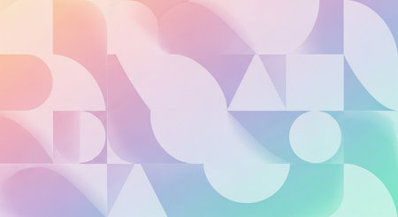 Abstract background of geometric shapes in pastel colors. Vector illustration.の素材