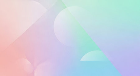 Abstract pastel gradient background. Colorful geometric shapes and lines.の素材
