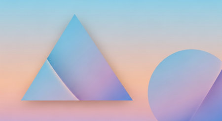 Abstract geometric background. Triangles in pastel colors. Vector illustrationの素材