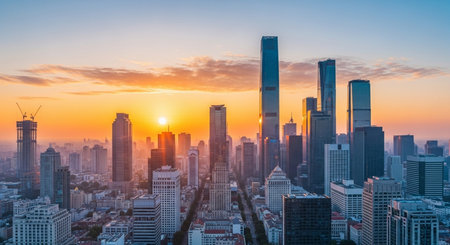 Asia Business concept for real estate and corporate construction -の素材