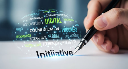 The concept of business, technology, the Internet and the network. A young entrepreneur working on a virtual screen of the future and sees the inscription: Internal auditの素材