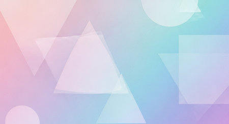 Abstract geometric background with triangles and space for text. Colorful gradient.の素材