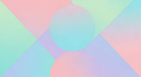 Abstract geometric background in pastel colors. 3d rendering, 3d illustration.の素材