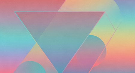 Abstract geometric background. Colorful gradient shapes composition. Template for designの素材