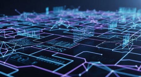 3d rendering of abstract technology background. Futuristic circuit board.の素材