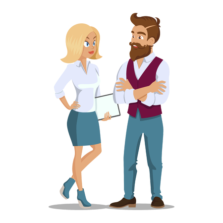 Young professional team. Business people planning meeting, conference concept. Business meeting young employees. Teamwork, brainstorm. Corporate teamwork collaboration concept on white background.のイラスト素材