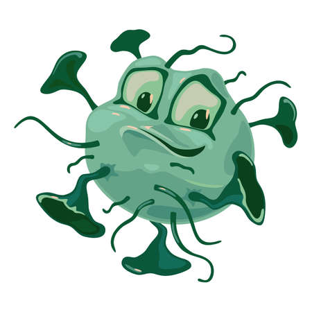 Neisseria gonorrhoeae or gonococcus is a species of gram-negative diplococci bacteria. It causes gonorrhea, septic arthritis, gonococcal ophthalmia. Cartoon vector illustration isolated on white.のイラスト素材