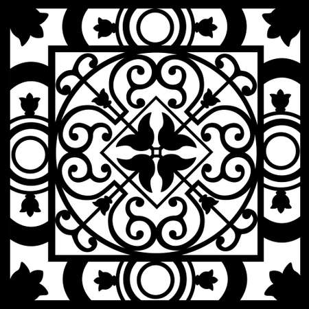 Damask seamless floral background patternのイラスト素材