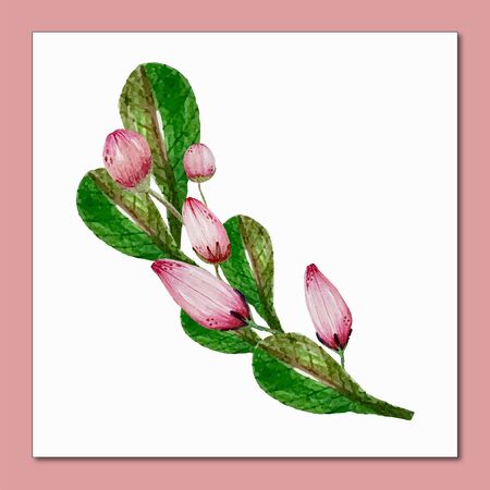 watercolor floral bouquetのイラスト素材