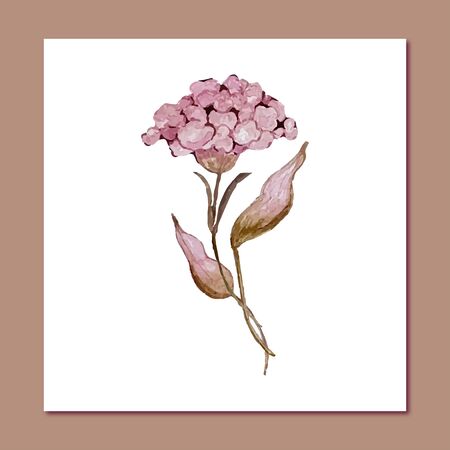 Vintage Watercolor vector wreath  on a white background. Floral illustration for design greeting cards, wedding invitations, natural cosmetics, packaging and tea.のイラスト素材