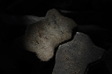 Footpath rock.の写真素材