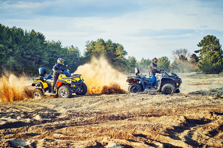 Cross-country quad bike race, extreme sports