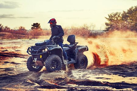 Cross-country quad bike race, extreme sportsの写真素材