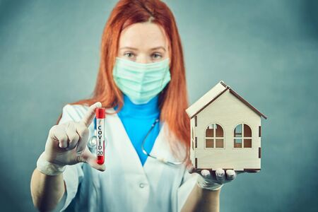 Concept of a global epidemic, virus protection measures and disease prevention.の写真素材