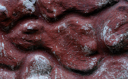 Texture of a stone wall. Stone wall as a background or texture. Part of a stone wall, for background or textureの写真素材