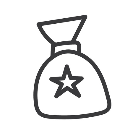 A doodle christmas icon illustrationのイラスト素材