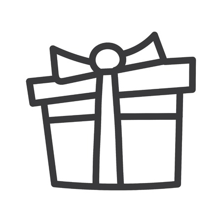 A gift doodle christmas icon illustrationのイラスト素材