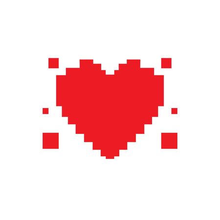 Red Heart Vector Graphic Icon, can be use in t-shirt, bag, app, website, and other graphic element.のイラスト素材
