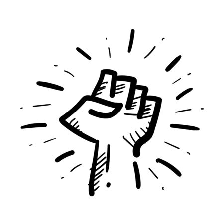 a black lives matter grunge doodle vector illustrationのイラスト素材