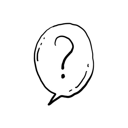 'Ask' Illustration of Talk Bubble Doodle for Graphic Elements, Poster, Logo, & Othersのイラスト素材