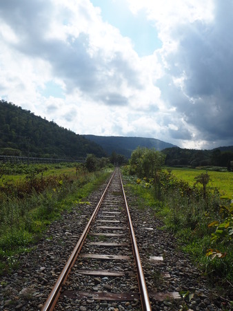 Railway line in japan.の写真素材