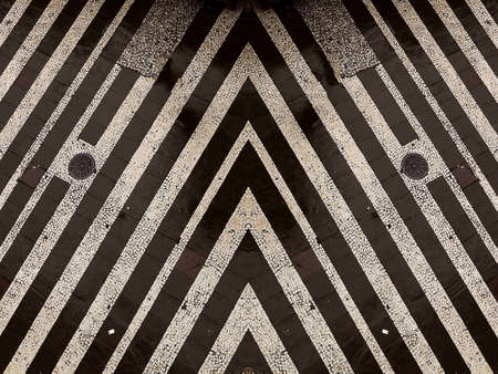 List on the pavement of downtown SÃ£o Paulo.の写真素材