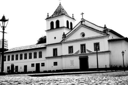PÃ¡tio do ColÃ©gio is the name given to the historic Jesuit church and school in the city of SÃ£o Paulo, Brazil. The name is also used to refer to the square in front of the church.の写真素材
