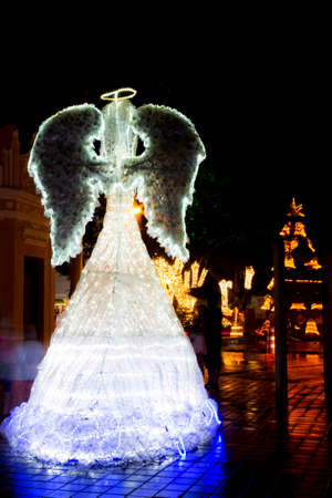 Angel of Light, Christmas decoration in the city of Guararema, SÃ£o Paulo, Brazil.の写真素材