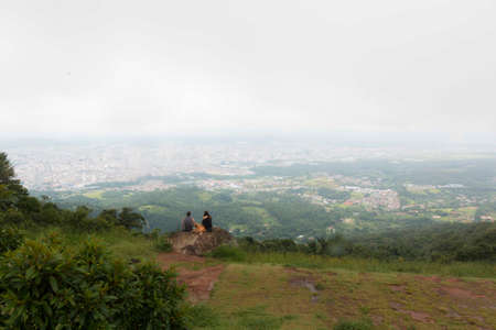 Pico do Urubu is a famous viewpoint located in the city of Mogi da Cruzes/SP.の写真素材