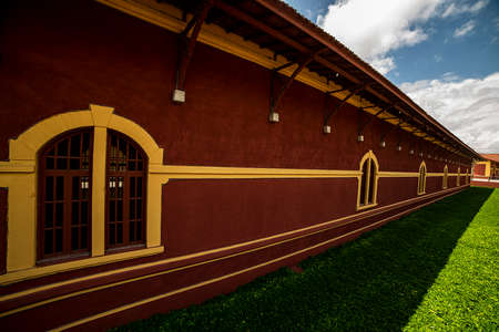 Railway station for transporting cargo and people in 1876. Old train station in the city of Guararema, SÃ£o Paulo, Brazil.の写真素材