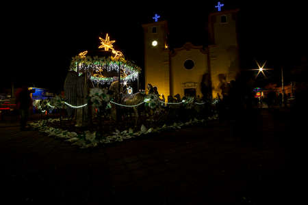 Guararema Cidade Natal have already started to shape the decoration of the city. The Christmas lights of the city of Guararema, SÃ£o Paulo, Brazil.の写真素材