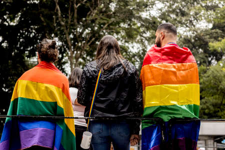The rainbow flag represents the Gay Community and is associated with LGBT+ Movements. It is also...