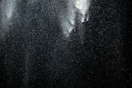 Cassava flour tossed to spread. Traditional food in many regions of Brazil. Creative colors and shapes using flour.の写真素材