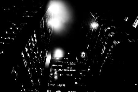 Avenida Paulista city of Sao Paulo, Brazil. Night image of the largest Brazilian financial and commercial center with its lights, people, cars, buildings and architecture.の写真素材