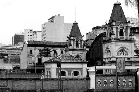 Architecture of the city of SÃ£o Paulo the buildings of the Historic Center of the largest city in South America.の写真素材