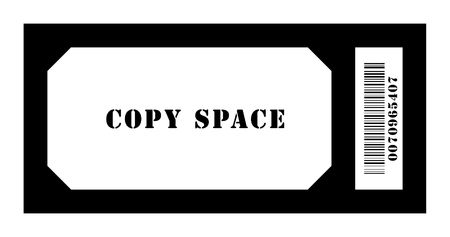 Ticket with copy space isolated on whiteの写真素材