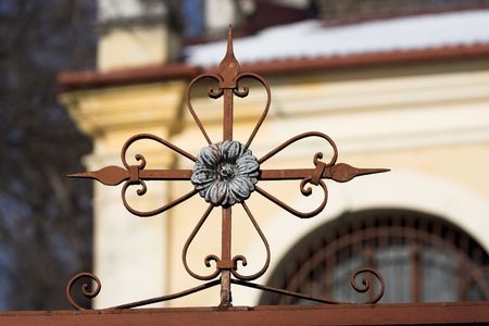 A christian cross close upの写真素材