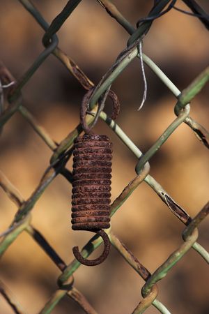 Vintage rusty spring close upの写真素材