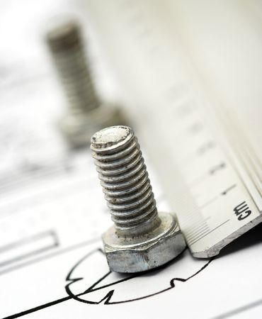  Bolts close up with shallow Dof