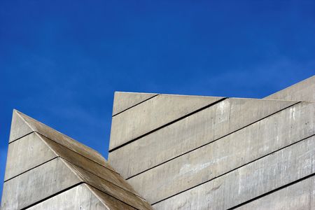 Abstract architectural  construction over sky の写真素材