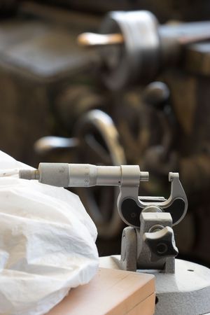 measurement tool close up in  workshop