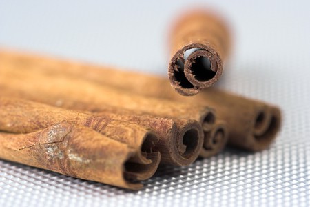 Close up of cinnamon sticks, shallow Dof