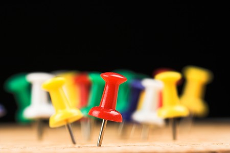 color push pin  close upの写真素材